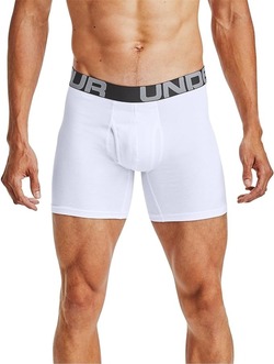 BOXER UNDER ARMOUR COTTON 6IN 3 PACK BLANCO