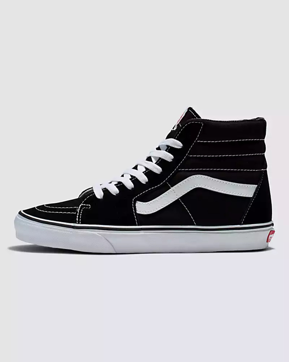 Vans negro 2024 con blanco