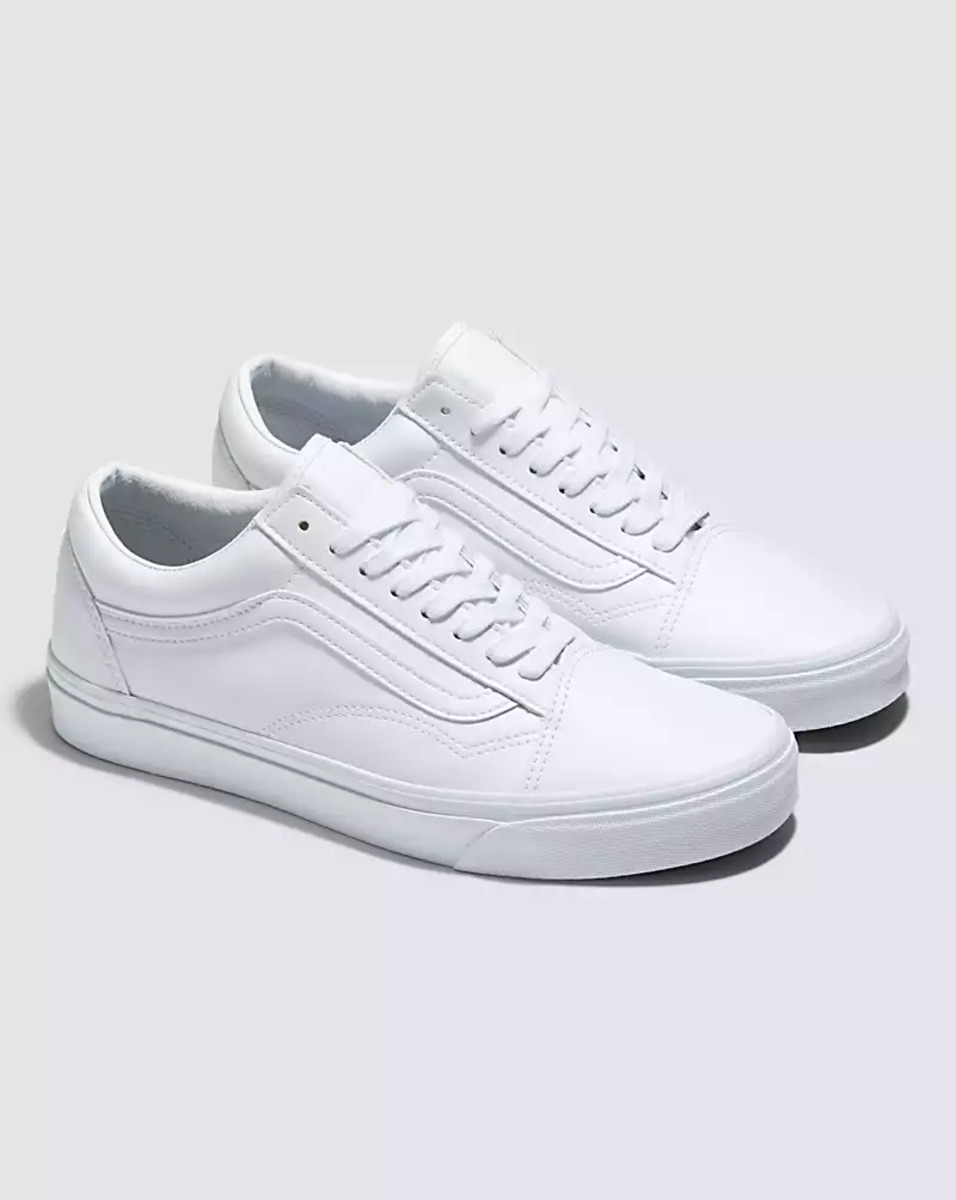 CALZADO VANS OLD SKOOL CUERO UNISEX TUMBLE WHITE Cod VN0A38G1ODJ