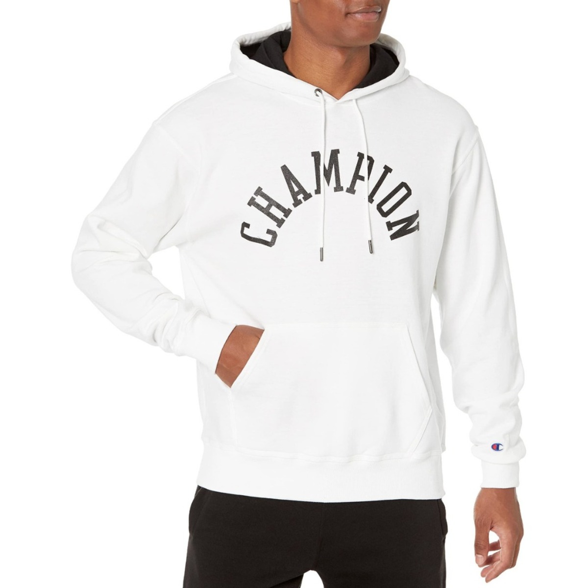 MOLETON CHAMPION POWERBLEND GRAPHIC WHITE BLACK - Champion - New York ...