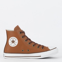 CALZADO CONVERSE ALL STAR MARRON CUERO CAÑO ALTO