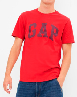 REMERA GAP V-BASIC LOGO T ROJO