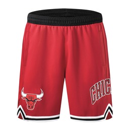 SHORT NBA BULLS RED