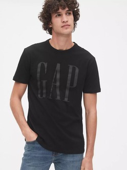 REMERA GAP V-SS CORP LOGO T NEGRO