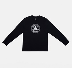 REMERA CONVERSE MANGA LARGA ML JET BLACK